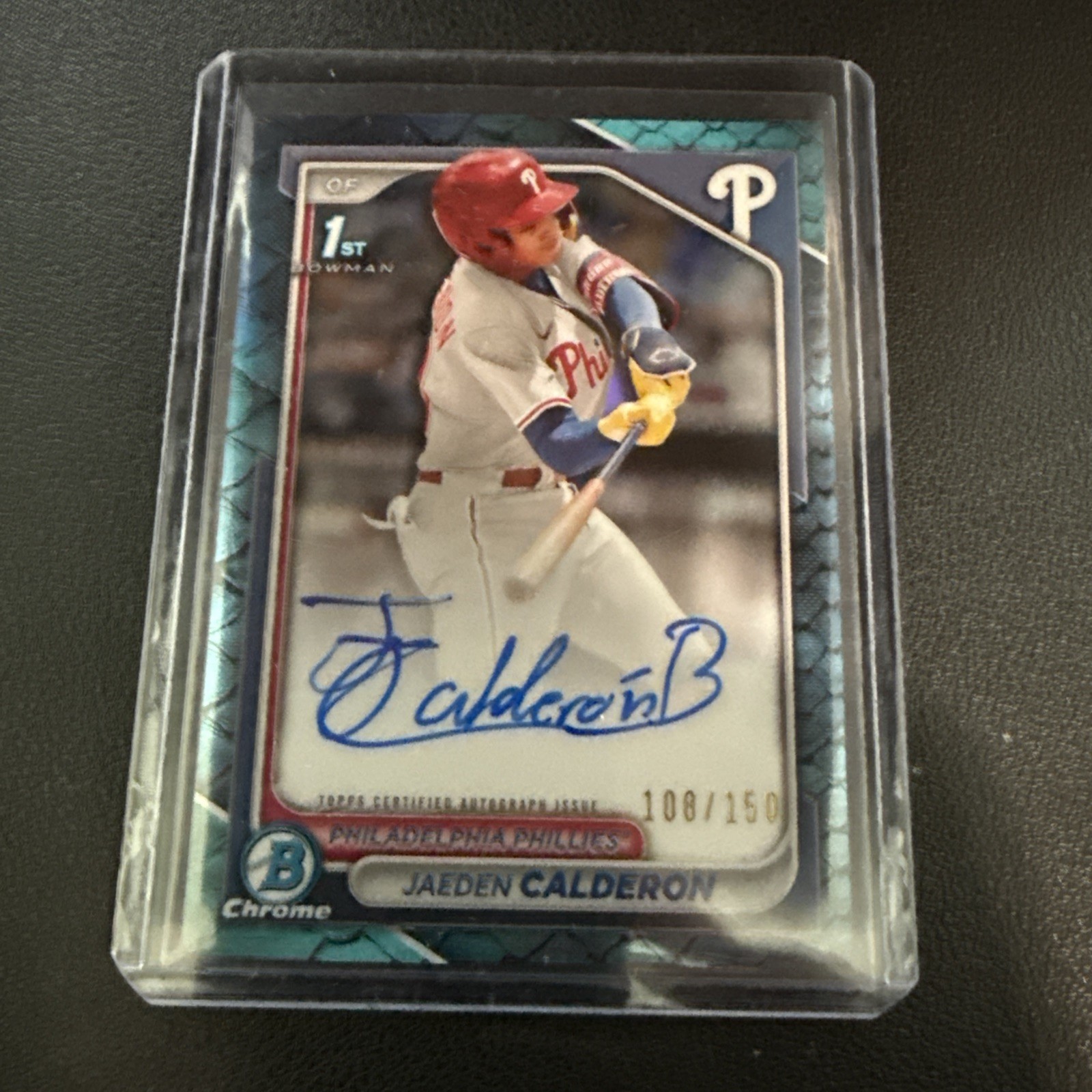 Jaeden Calderon 2024 Bowman Chrome 1st Blue Reptilian Auto /150 #CPA-JCN