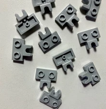 LEGO 50 New Pieces Medium Stone Grey 1x2 Ball Cup Plate w/ Friction Middle 14704