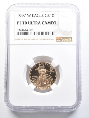 1997-W $10 American Gold Eagle 1/4 Oz Gold PF70 UCAM NGC *0899