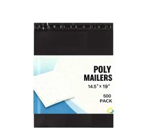 #6 14.5x19 Poly Mailers Plastic Envelopes Shipping Bags BLACK 500 Pieces