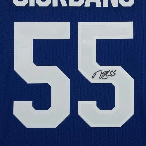 Camiseta deportiva firmada por Mark Giordano Toronto Maple Leafs Blue Fanatics Breakaway Foto 4 de 4
