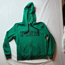Victoria's Secret PINK Everyday Lounge Full-Zip Hoodie Green Size L