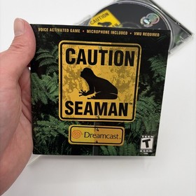 Caution: Seaman - No Mic, No Cardboard box - Sega Dreamcast - Clean Disc!