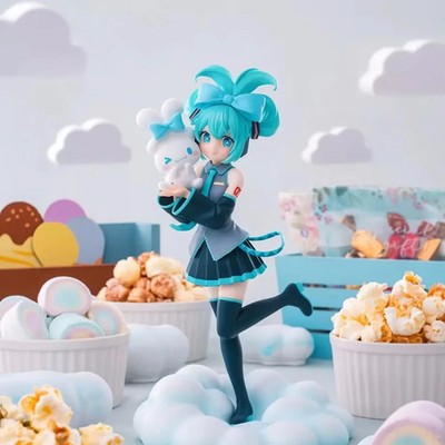 19cm Hatsune Miku with Cinnamoroll Figure PVC Model Kawaii Gift Toy