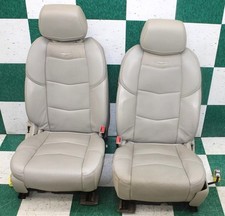 Worn 15 Escalade Beige Leather Power Heat Cool Mem Front Bucket Seat Pair