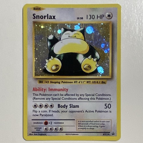 Pokémon TCG Snorlax Black Star Promo Rare Evolutions Holo Card XY179 (LP)