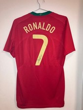 NIKE Portugal Ronaldo Signed Jersey L - Match Worn vs Brazil Excellent Condition