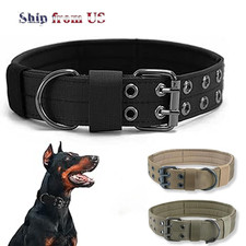 2''Wide Tactical Heavy Duty Nylon Large Dog With Metal Buckle Collar K9 Military