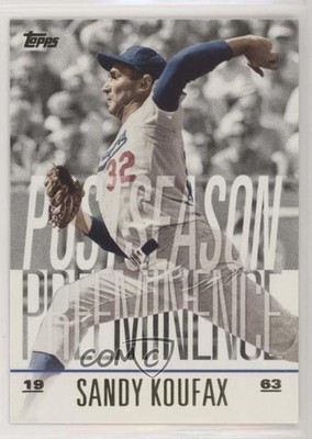 2018 Topps Update Postseason Preeminence Sandy Koufax #PO-15 HOF c7w