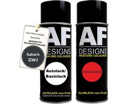 Autolack Spraydose Set für Saturn GWJ Deep Sky Metallic Basislack Klarlack Sprüh