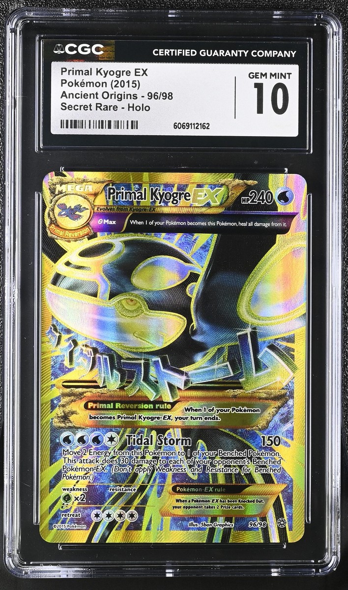 CGC 10 GEM MINT Primal Kyogre EX Ancient Origins 96/98 Secret Rare