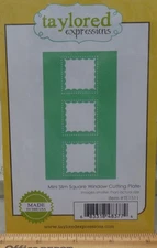 Taylored Expressions; Mini Slim Square Window Cutting Plate; 3.25" x 5.75"; NEW
