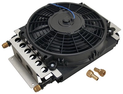 Derale Oil Cooler 15800; Electra-Cool 15.75 x 11.5 x 5 w/10 in. Fan, 16-pass