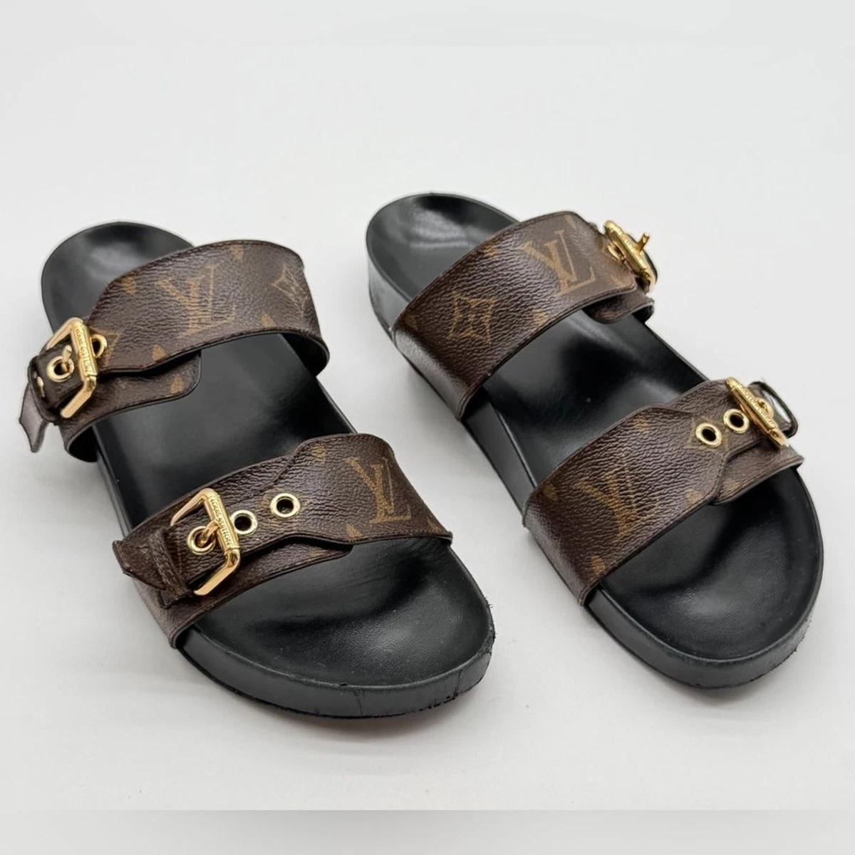 Louis Vuitton Buckle Flat (Under 1 in) Sandals for Women for sale