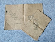 Vintage Linen Stamped Ready to Embroider, Table cover, Tray Cloth or Sofa Cover