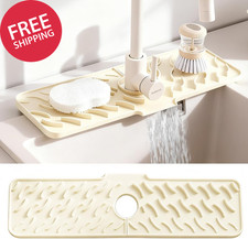 24" X 5.9" Silicone Faucet Mat for Kitchen Sink Quick Drying Stone Splash Guar