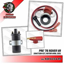Rover V8 Electronic Ignition 35D Points Replacement Sports Coil Red Rotor Arm P6