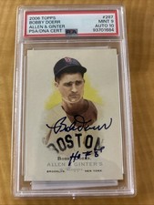 2006 Topps Allen & Ginter's Bobby Doerr PSA 9 Auto 10 On Card Auto Red Sox HOF