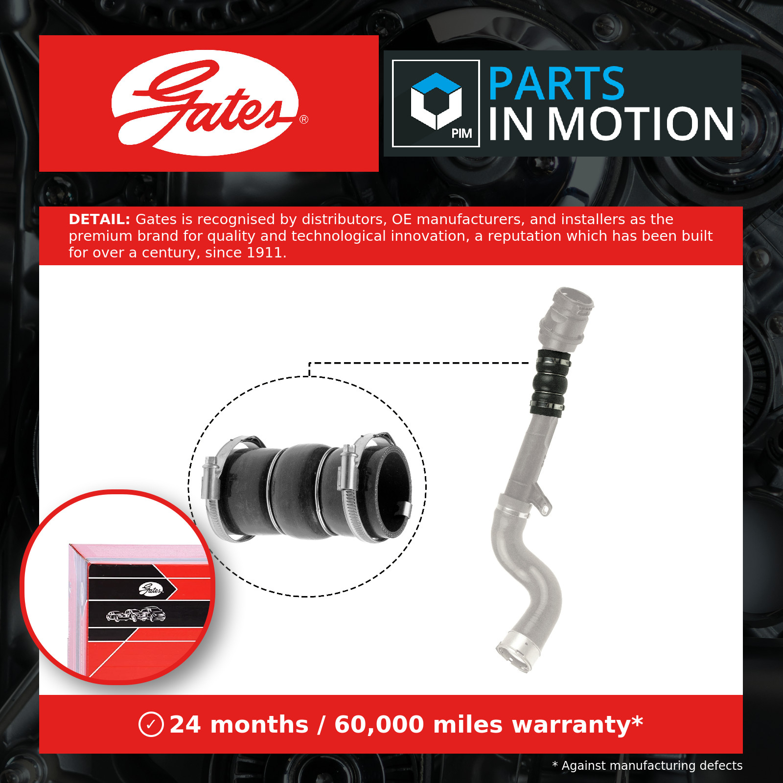Turbo Hose fits RENAULT EXPRESS F6AB 1.5D 2021 on Charger Gates 144600835R New - Image 11