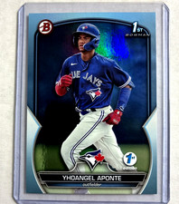 2023 Bowman 1st Edition #BPPF-110- Yhoangel Aponte Sky Blue Foil Sp Rc