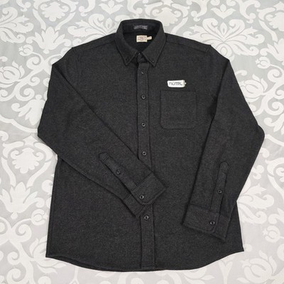 Faherty Legend Sweater Shirt Nutrl Vodka Mens Heavy Knit Button Up Overshirt Lg