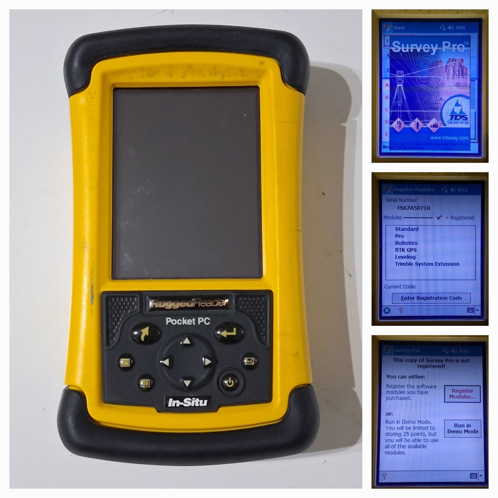 Trimble Recon RuggedReader In-Situ With SURVEY PRO 4.0.0. Demo Version.