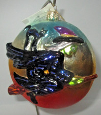 Radko HEXY LADY Halloween Ornament 0103040 Witch Moon Bats New NWT Tag + BOX