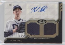 2018 Topps Tier One Relics 17/25 Blake Snell #AT1DR-BS Dual Patch Auto jc3