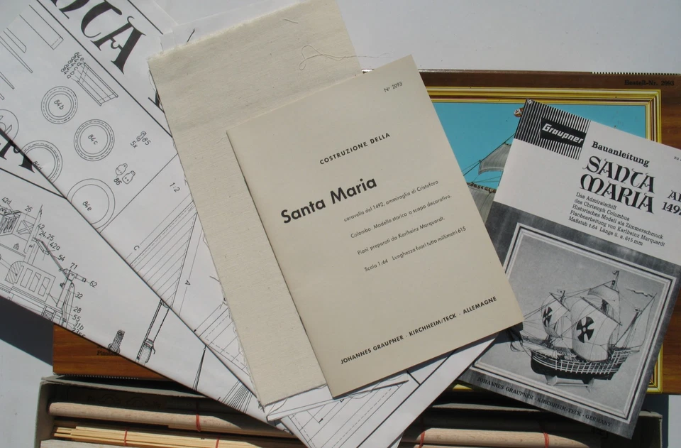 Graupner 2093 SANTA MARIA AD 1492 1:64 Schiff Kolumbus Segelschiff Holz Bausatz - Bild 3 von 4