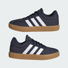 adidas VL Court 3.0 Legend Ink Cloud White Gum Shoes Kids Size 1.5 New With Box