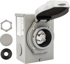 30 Amp Generator Power Inlet Box Weatherproof For 4 Prong Generator Cord Outdoor