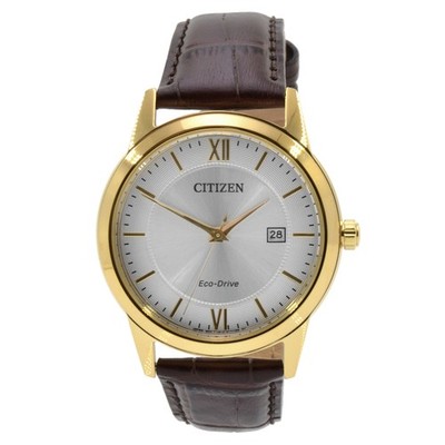 Citizen AW1232-04A Gent's Brown Leather Strap Silver Dial Watch