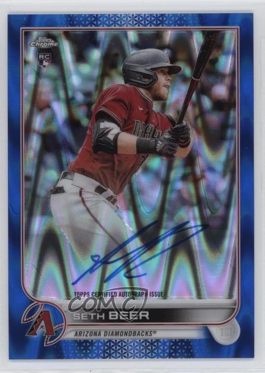 2022 Topps Chrome Rookie Blue RayWave Refractor /150 Seth Beer #RA-SBE Auto 0rd2