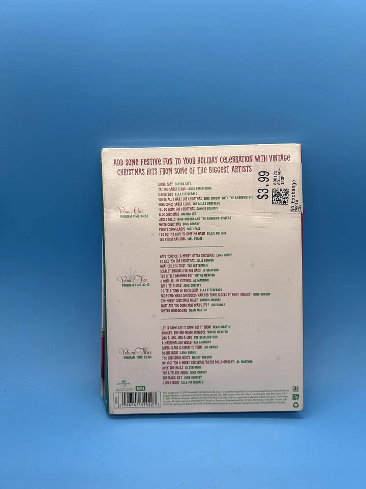 Vintage Santa Baby Christmas CD Box Set 3 Discs Bing Crosby Ella Fitzgerald Dean — 第 3/3 张图片
