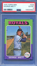 1975 Topps MINI #228 George Brett K.C. Royals HOF RC PSA 6 Under-Graded Nice!