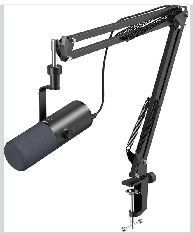 Dynamic Podcast Microphone for Studio Cardioid XLR/USB Mic AI Noise Cancellation