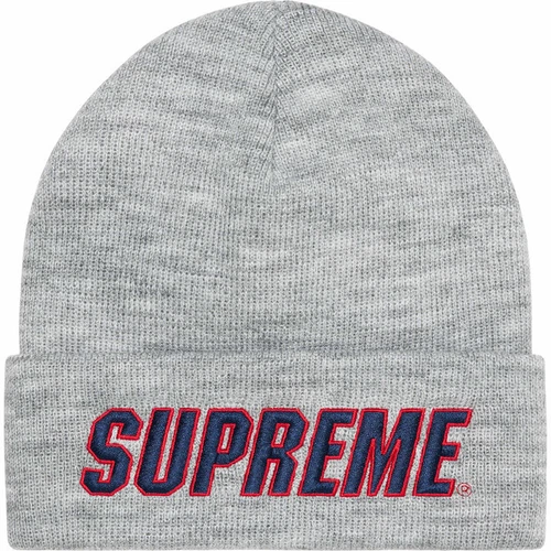 Bonnet Supreme logo incliné gris bruyère