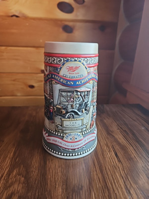 Miller High Life Beer Stein 1855-1987 Great American Achievements Model T