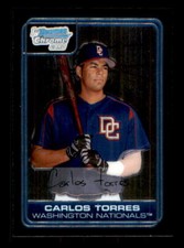 2006 Baseball Bowman Chrome Carlos Torres Washington Nationals #BC65