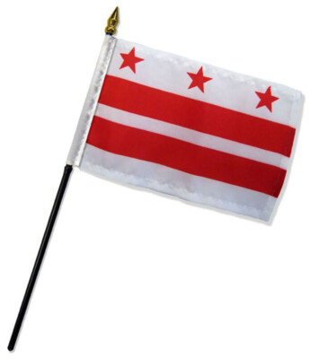 10 Pack Washington DC District of Columbia Flag 4''x6'' Desk Set Table Stick