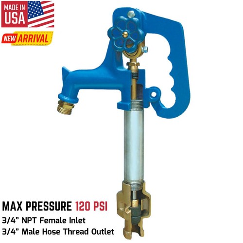 FrostProof Yard Hydrant Outdoor Faucet Lead Free 3/4" FNPT Inlet 1ft