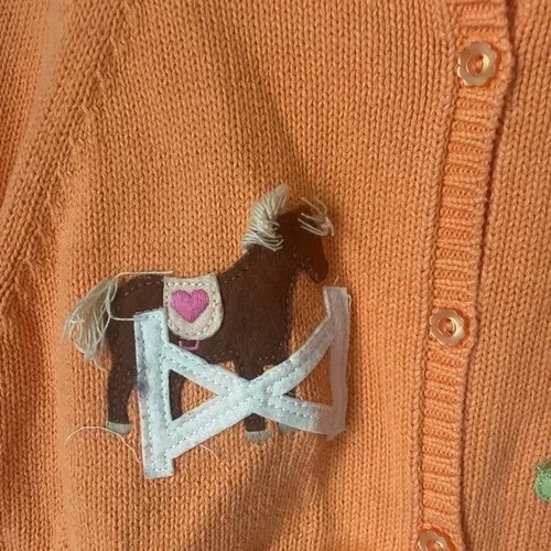 Kids Vintage Hartstrings Fall Fun Scenic Button Down Sweater Size 14 /16 - Picture 2 of 13