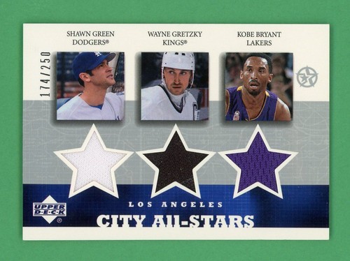 Gretzky/Bryant/Green 2002-03 UD Superstars LA City All-Stars /250