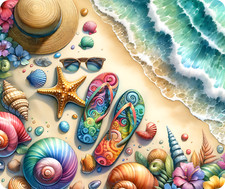 Sea, Beach, Mouse Pad, Sublimated, Can Personalize, Made to Order mp74