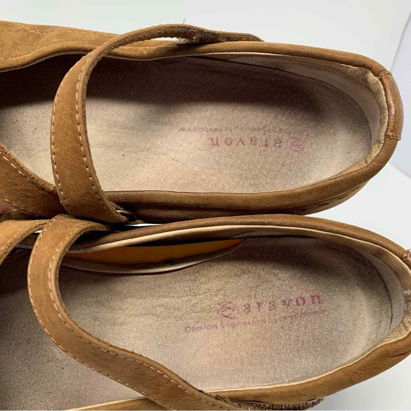 Aravon Tan Camel Leather Mary Jane Comfort Shoes … - image 13
