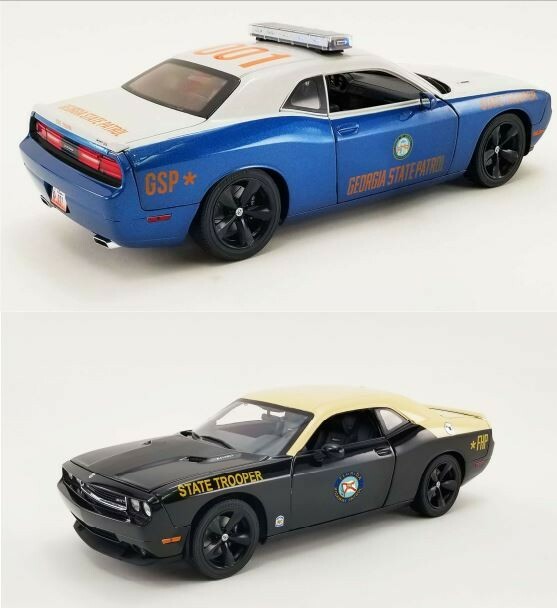 GMP ACME 1:18 2010 DODGE CHALLENGER SRT8 FL HIGHWAY PATROL AND GA