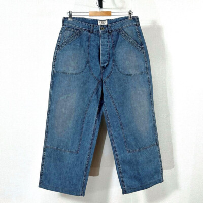 パンツ DOUBLE RL 90s Denim Painter Pants RRL RALPH LAUREN DOUBLE KNEE DENIM PAINTER PANTS MEN INDIGO