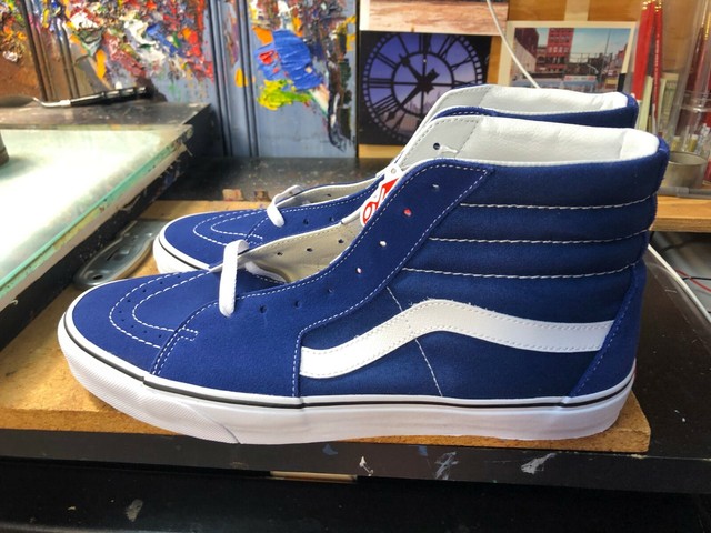 vans sk8 hi estate blue true white