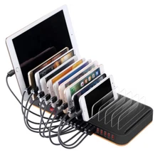 15 Port Multi USB Charger Desktop Charging Station HUB For Tablet Phone Laptops
