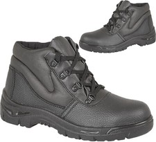 Grafters Chukka Safety Boots Lightweight Leather Steel Toe Cap Work Boots Shoes